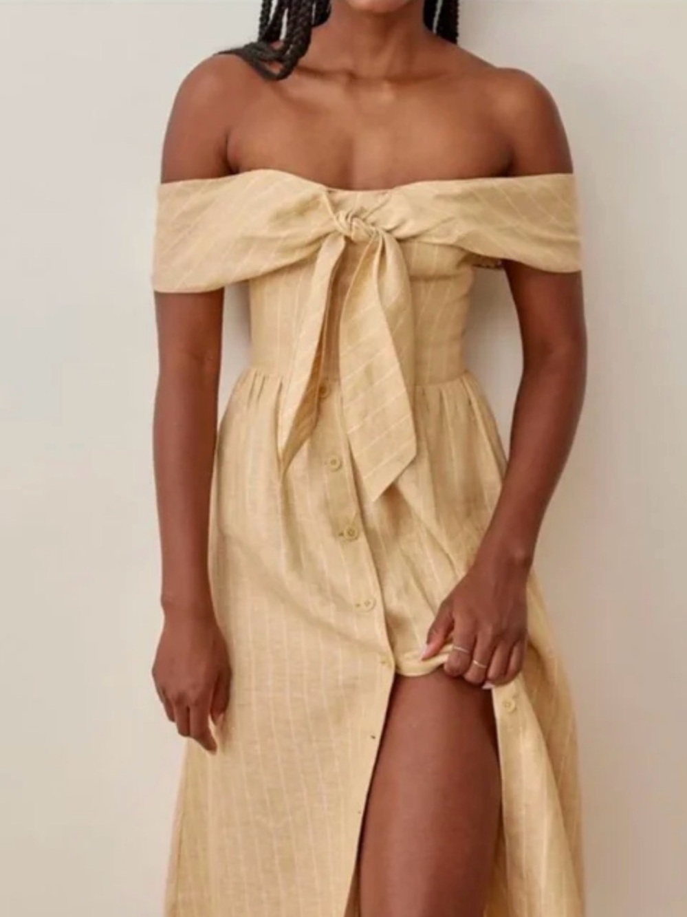 Reformation Barrington Linen Dress